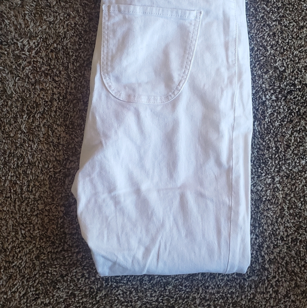 White High Waisted Pants